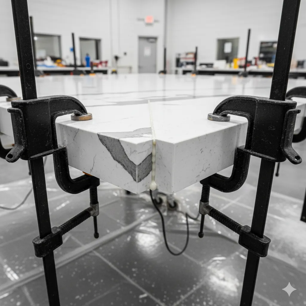 اتصال دو قطعه کوارتز در زاویه ۹۰ درجه