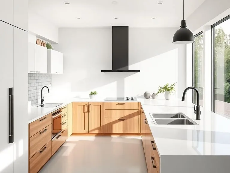 دکوراسیون مدرن آشپزخانه با کوارتز