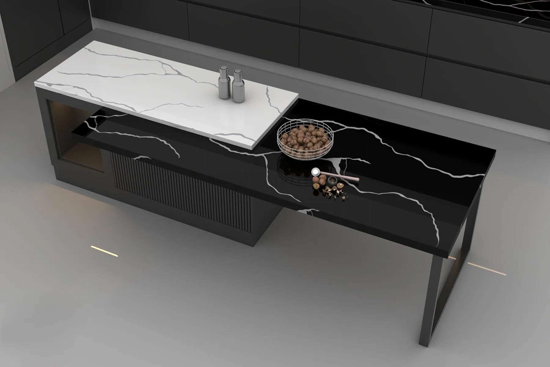 سنگ کورین اورانوس Uranusstone Stream Black-Gray کد ML706 ___