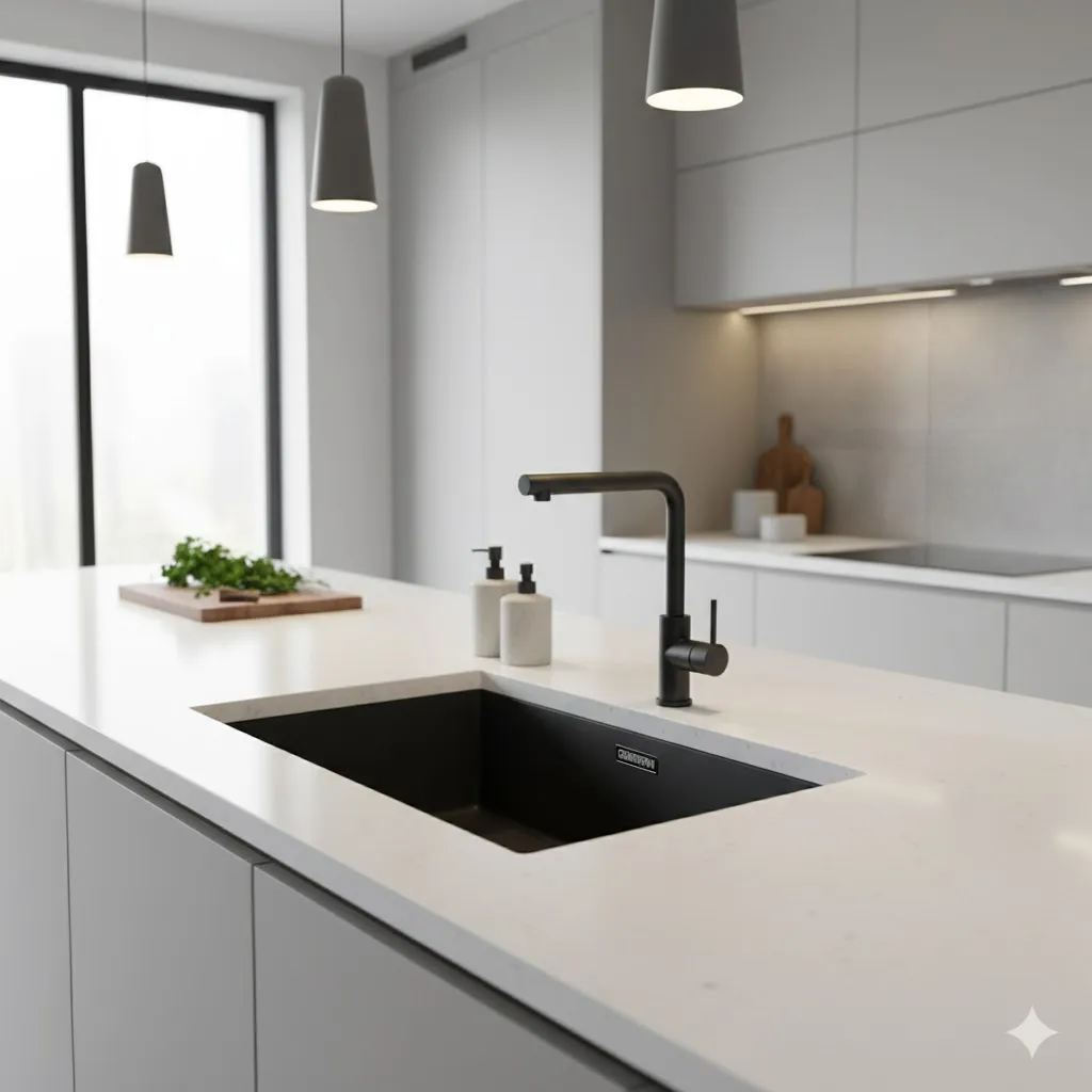 راهنمای قطعی سینک گرانیتی و سنگ کورین: چگونه آشپزخانه رویایی خود را بسازیم؟