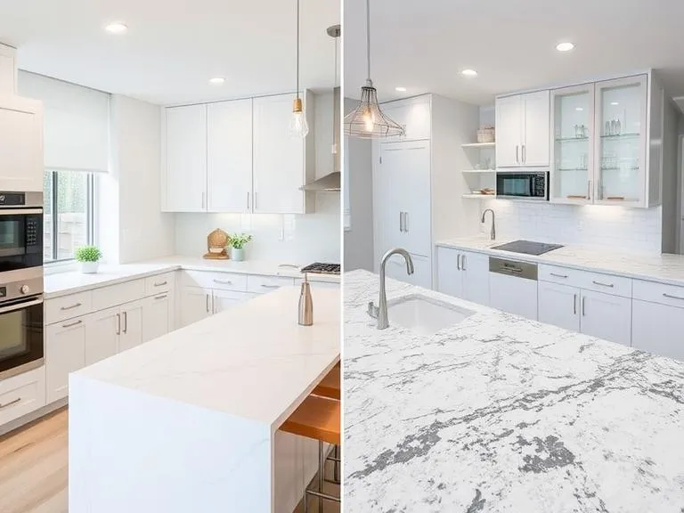 مقایسه ظاهری کوارتز و گرانیت